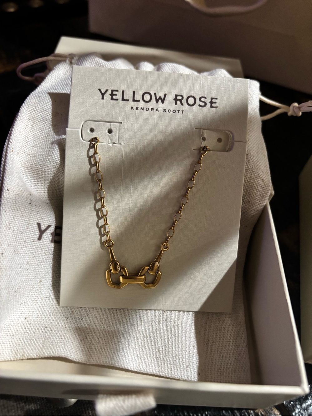 Beau Short Pendant Necklace in Vintage Gold - Picture 2 of 3